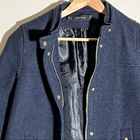 Navy Blue Winter Coat Size S - Picture 13 of 13